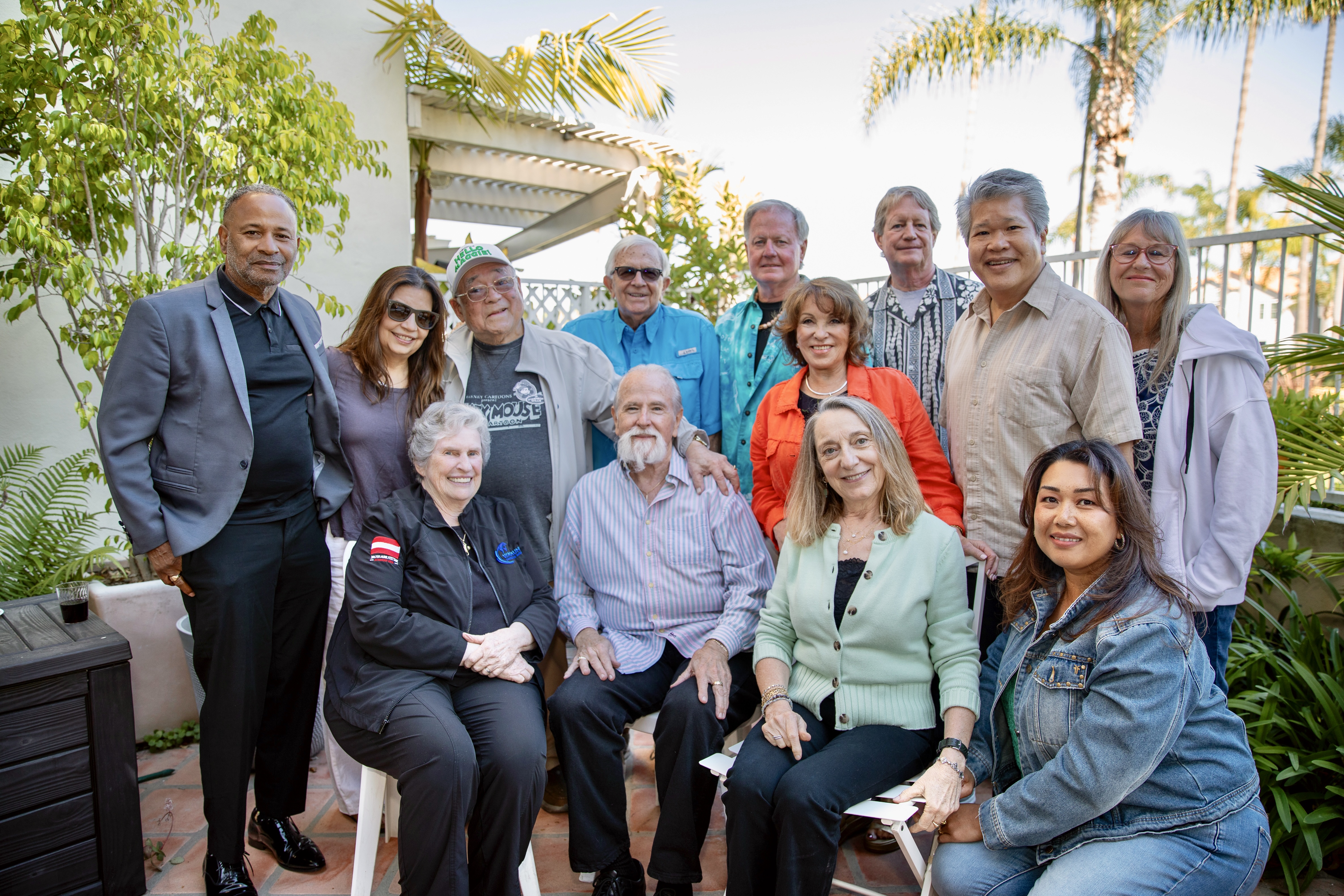 Some of the friends helping Stan Pawlowski (seated in the...