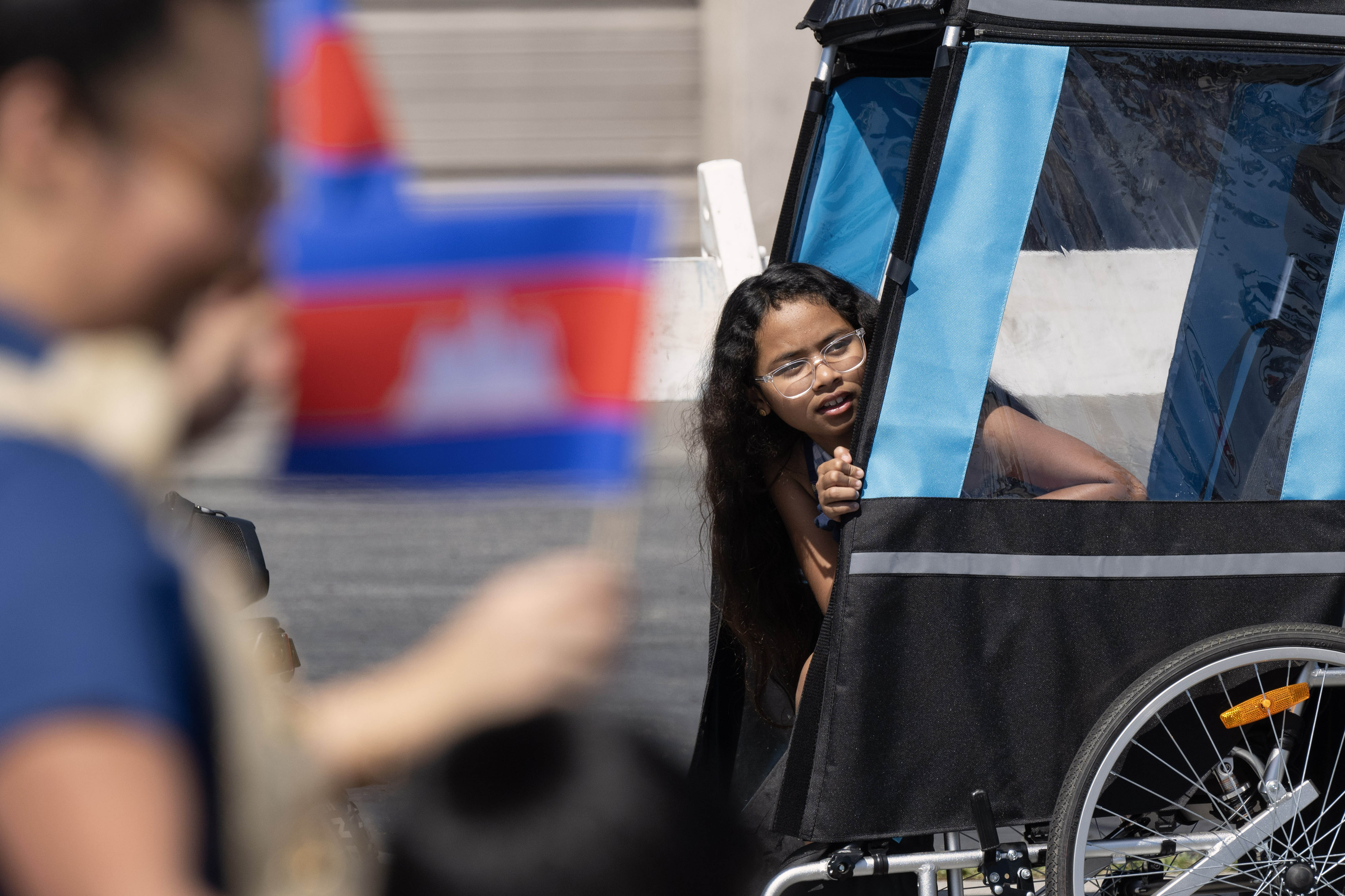 Eleven-year-old Jorani Ros watches as the 18th annual Cambodia Town...