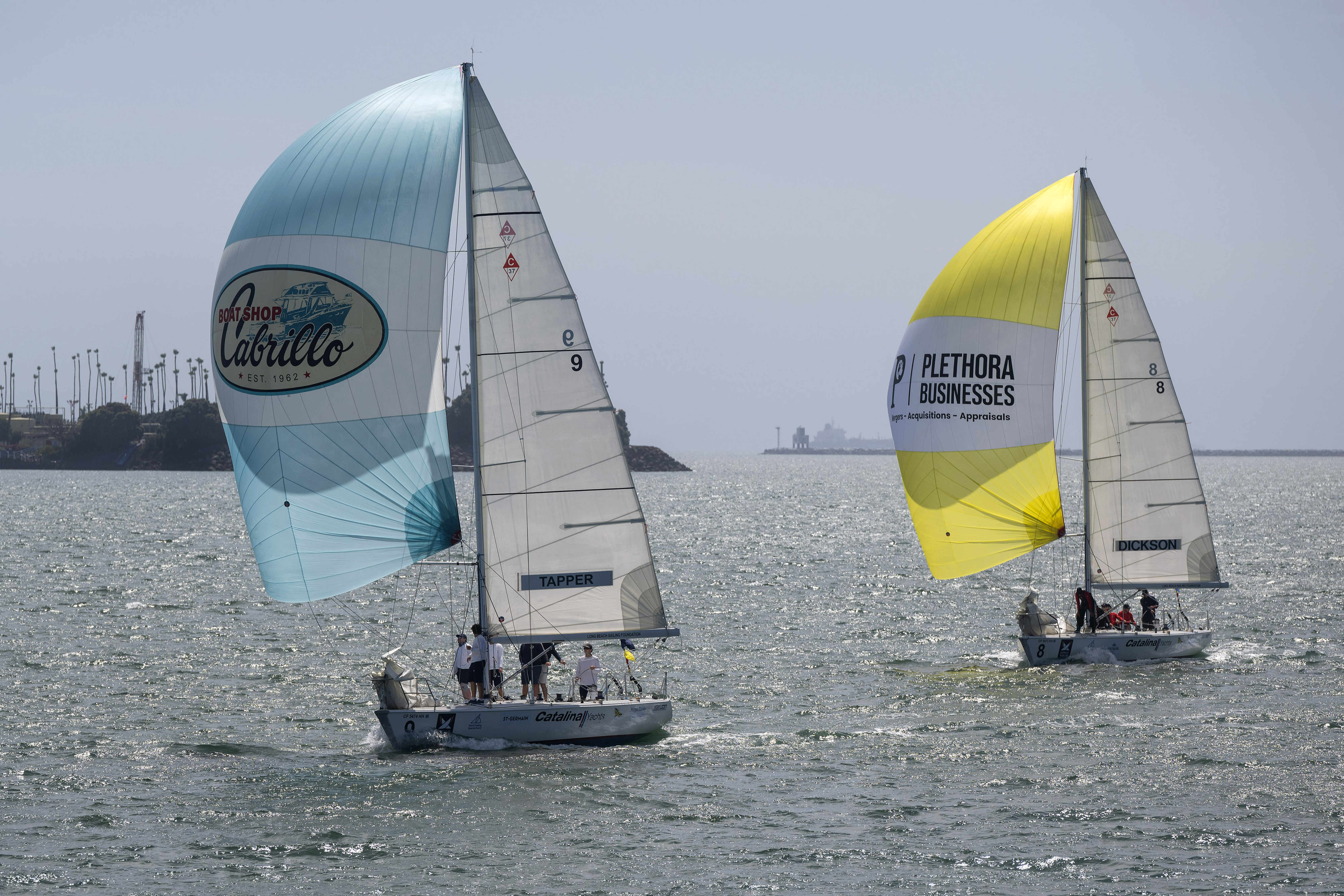 From left, Australiaâs Cole Tapper and USAâs Scotty Dickson compete...