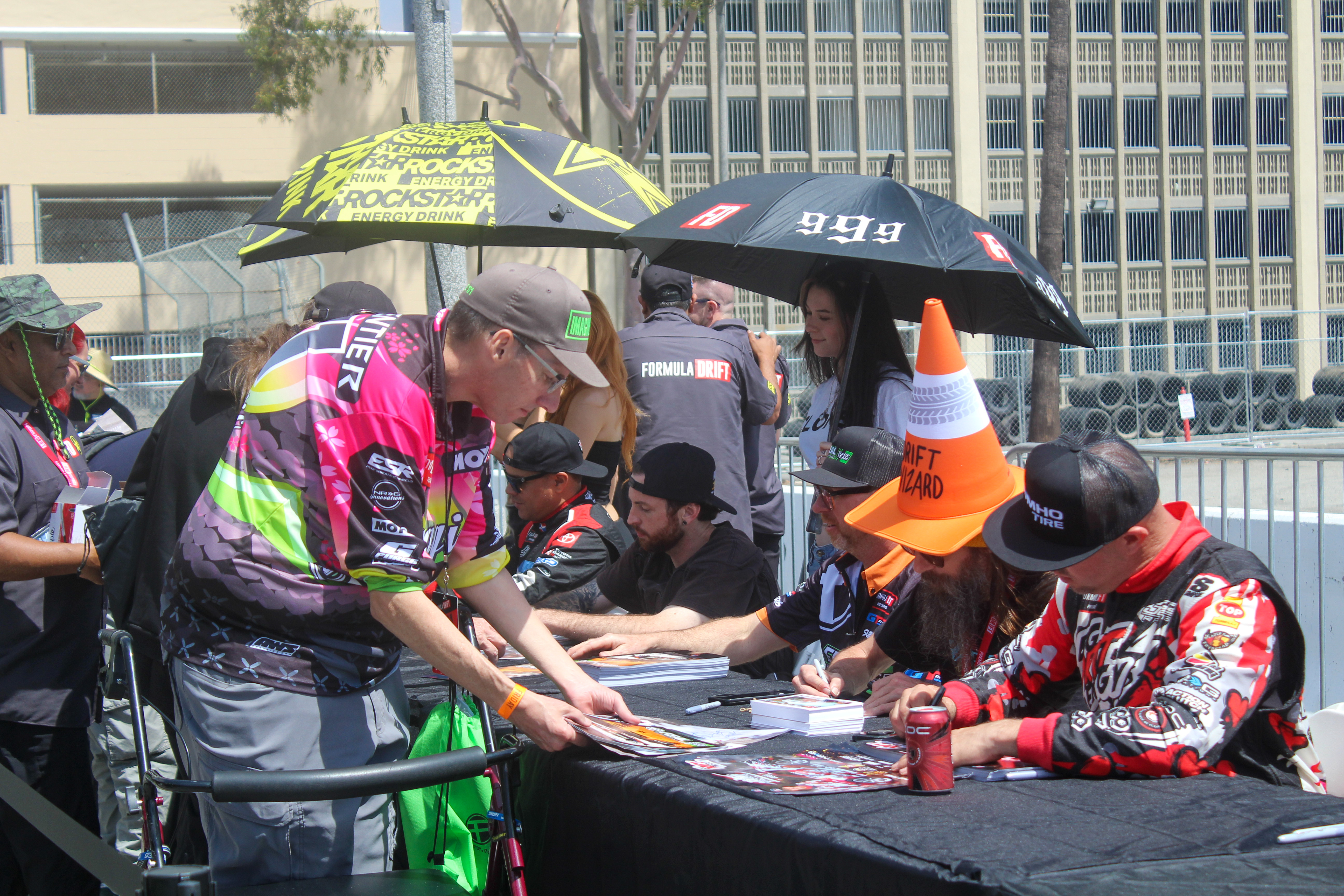 Drivers signed autographs for fans at the Formula DRIFT event...