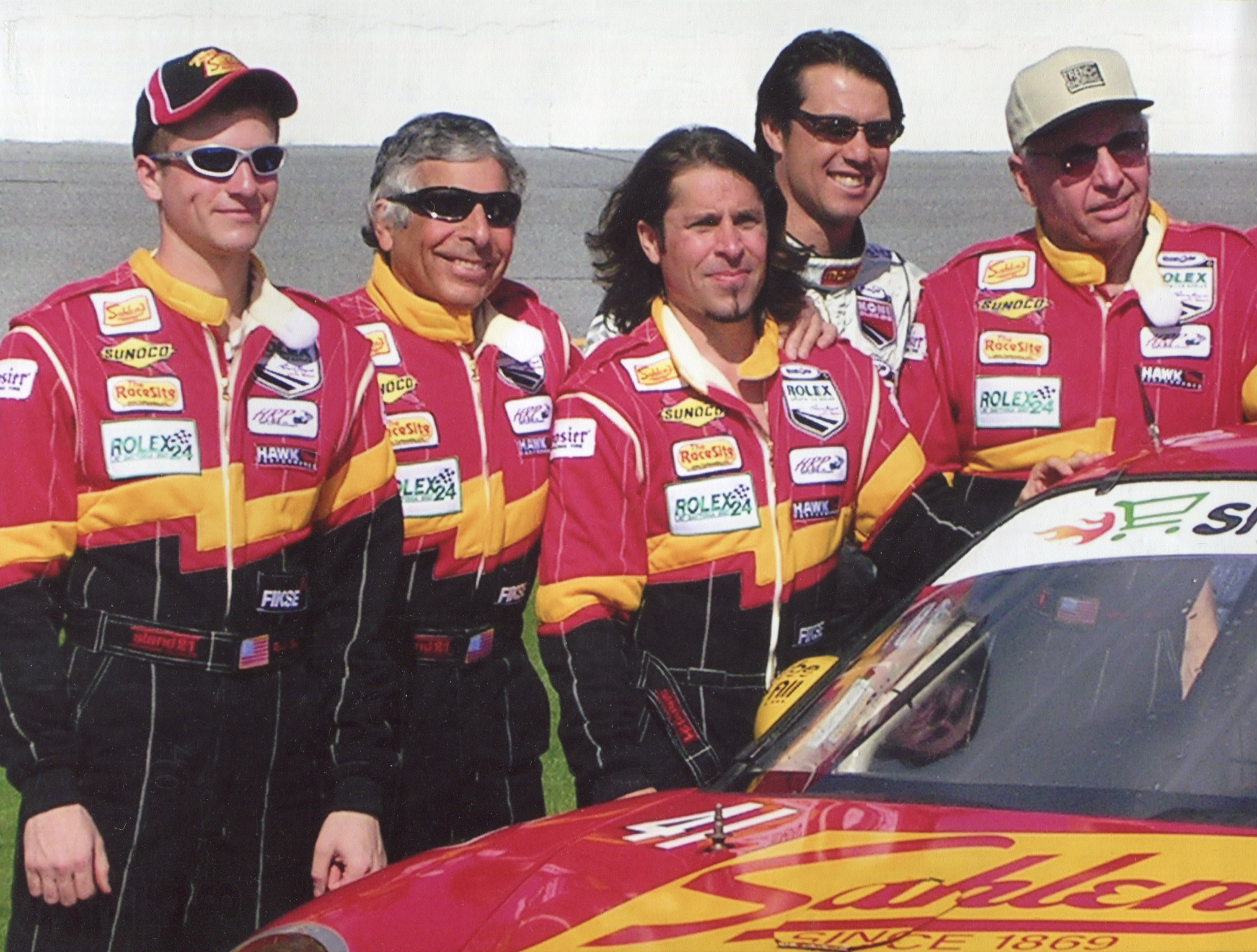 Jim Michaelian and son Bob (second and third from left)...