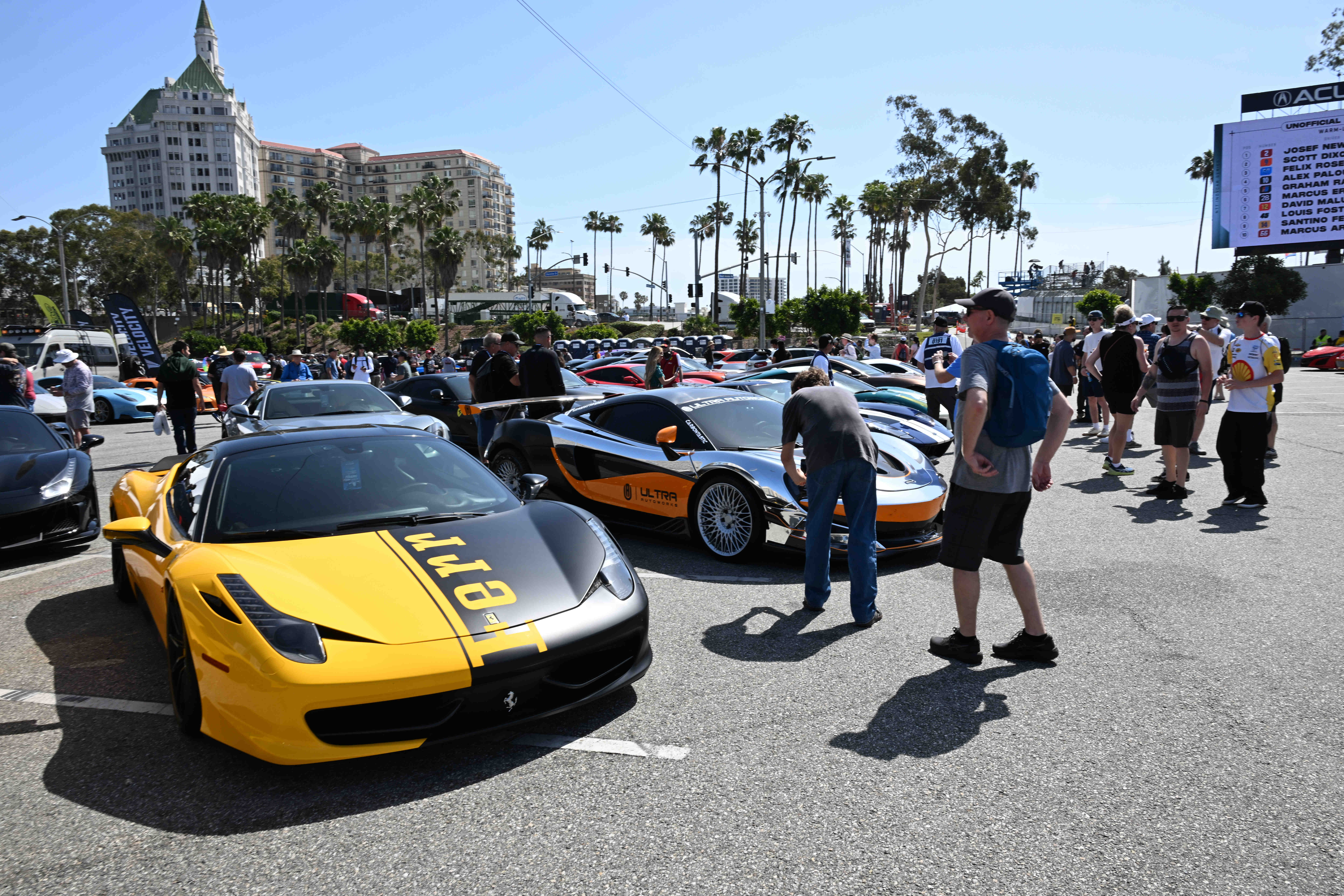 Race fans view the Exotic Car exhibit during the 51st...