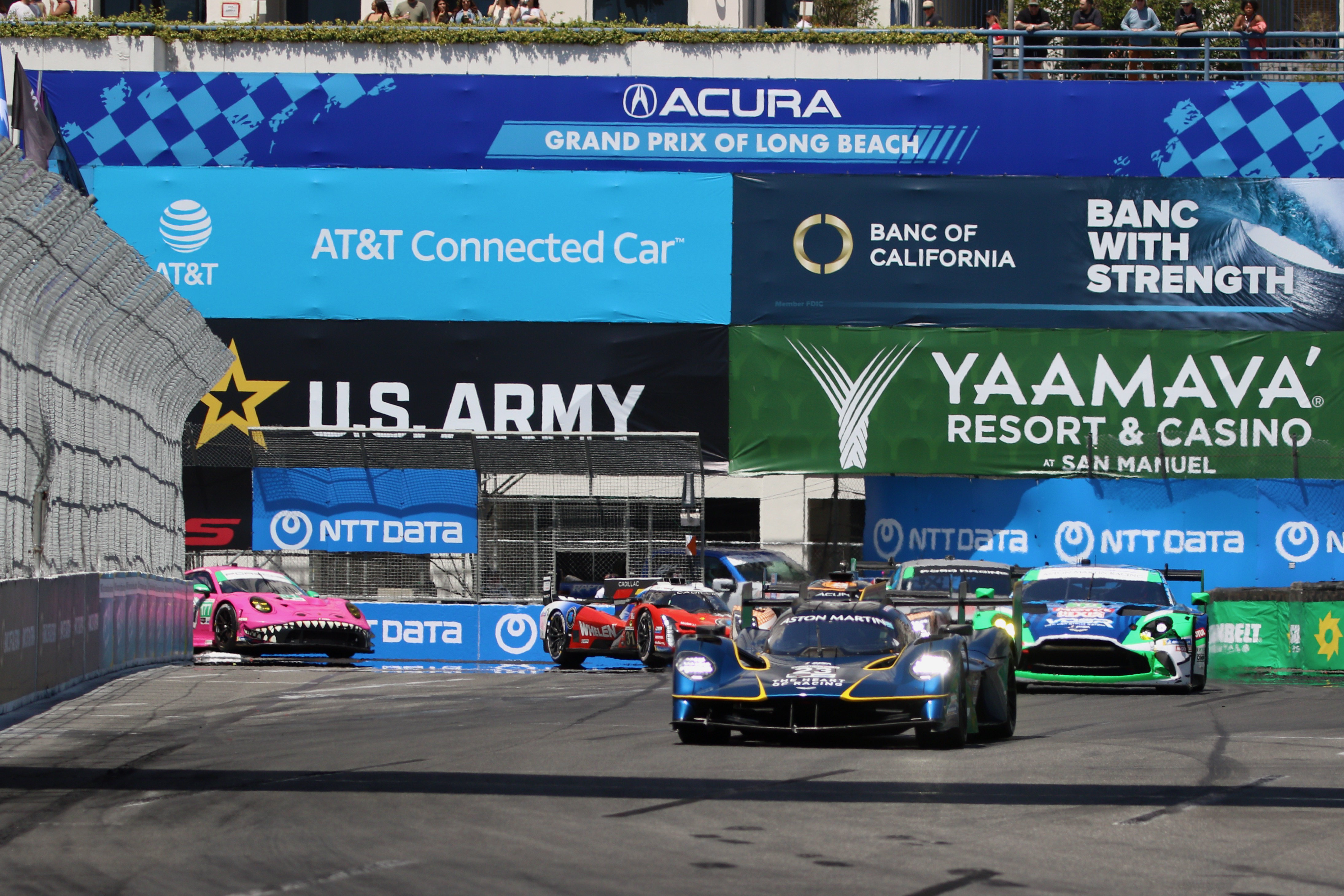 Cars make the turn away from Seaside Way in the...