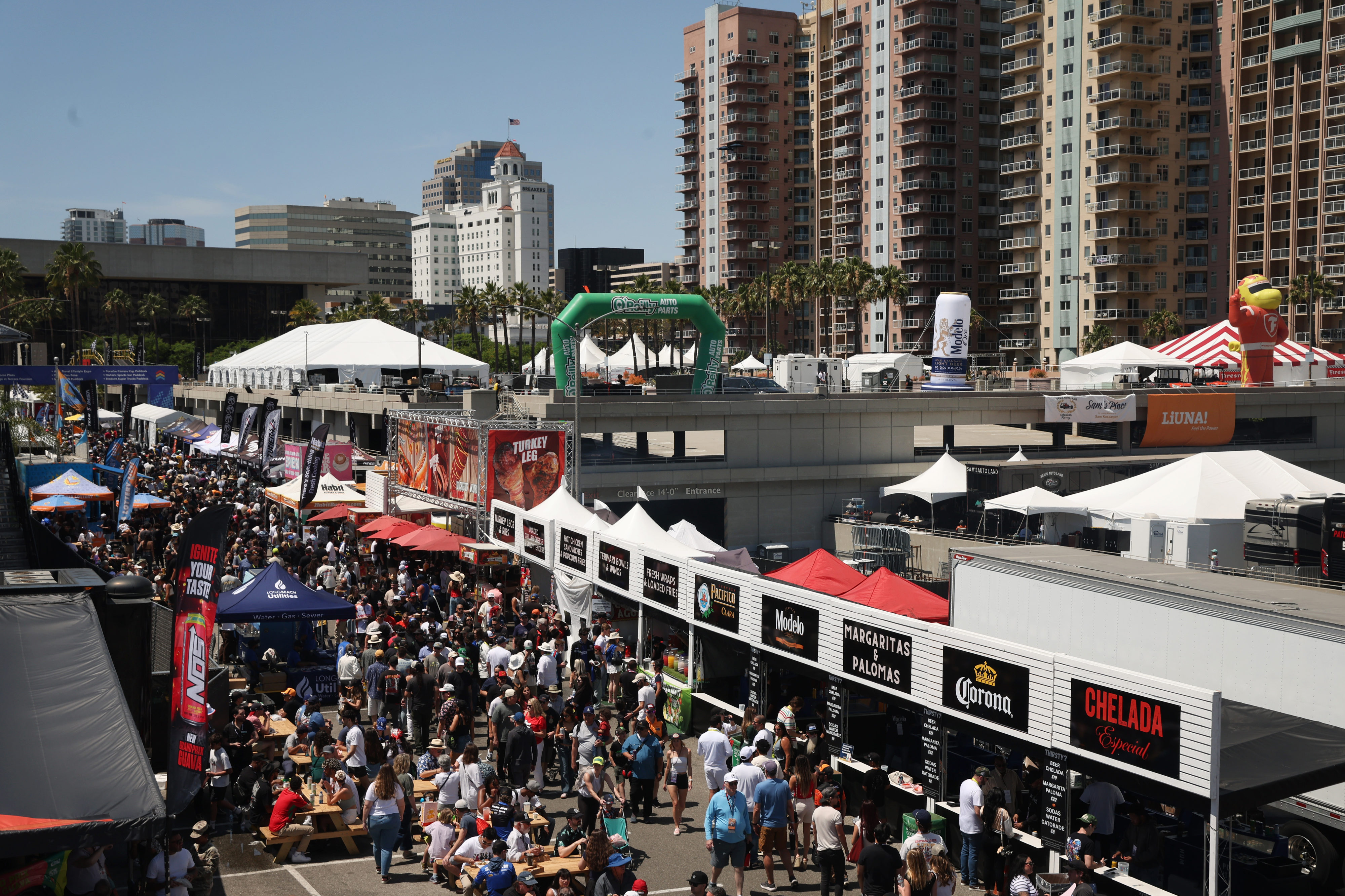 Motorsport fans attend the 51st Grand Prix of Long Beach...