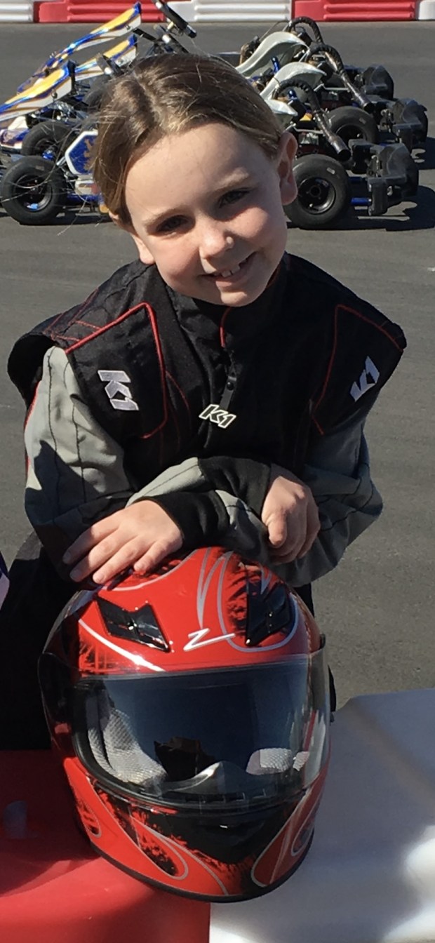 Payton Westcott, 7, competes in karting at the Thermal Club. (Photo courtesy of Kevin Westcott)