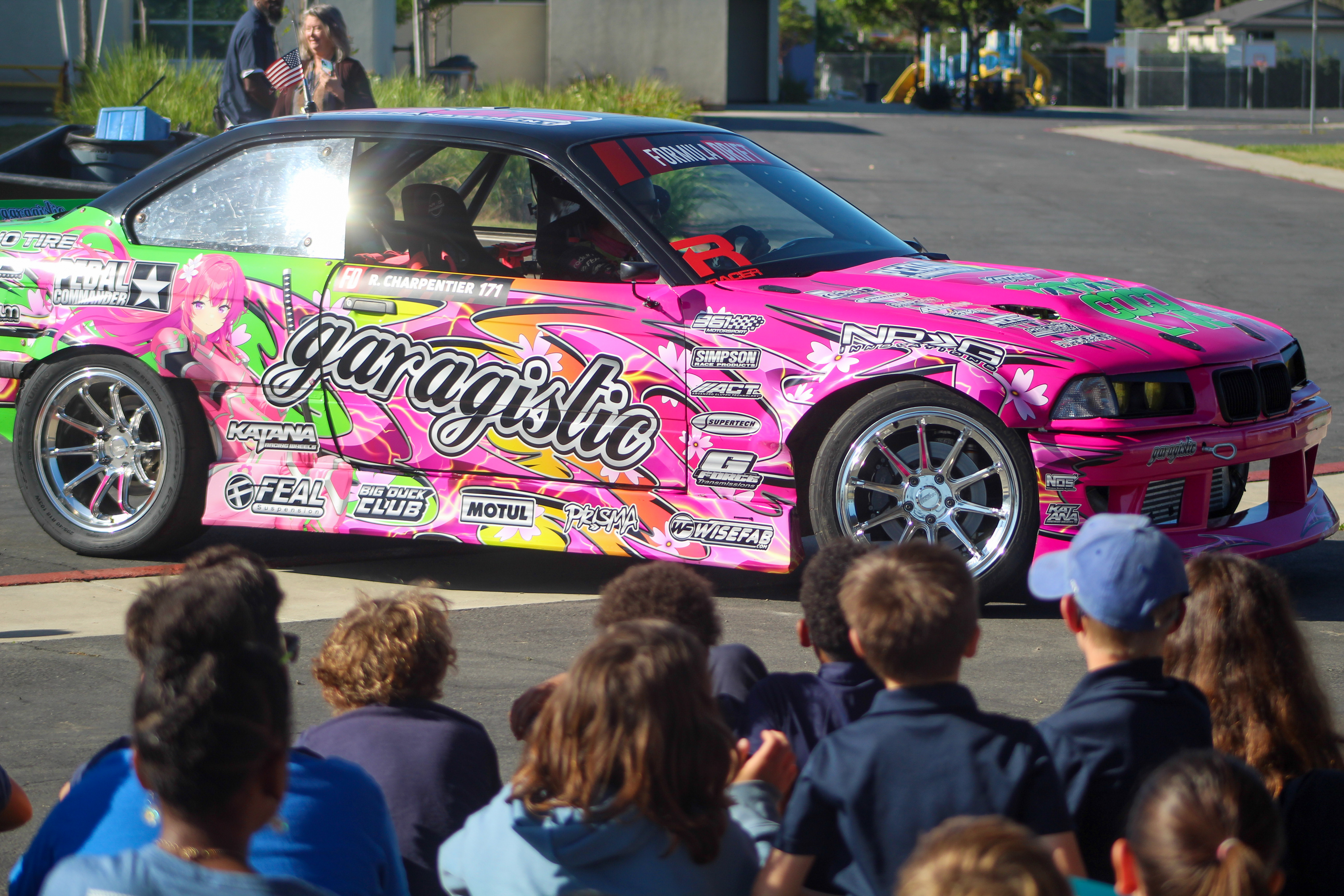 Formula DRIFT and Super Drift Challenge driver Rome Charpentier driving...