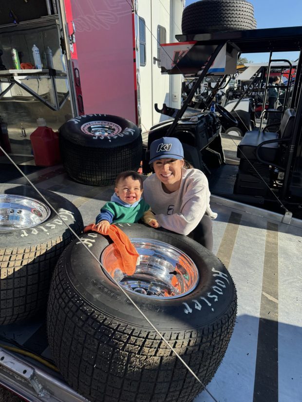 Georgia Henneberry reports on the NTT INDYCAR Series for Fox Sports. (Photo courtesy of Fox Sports)