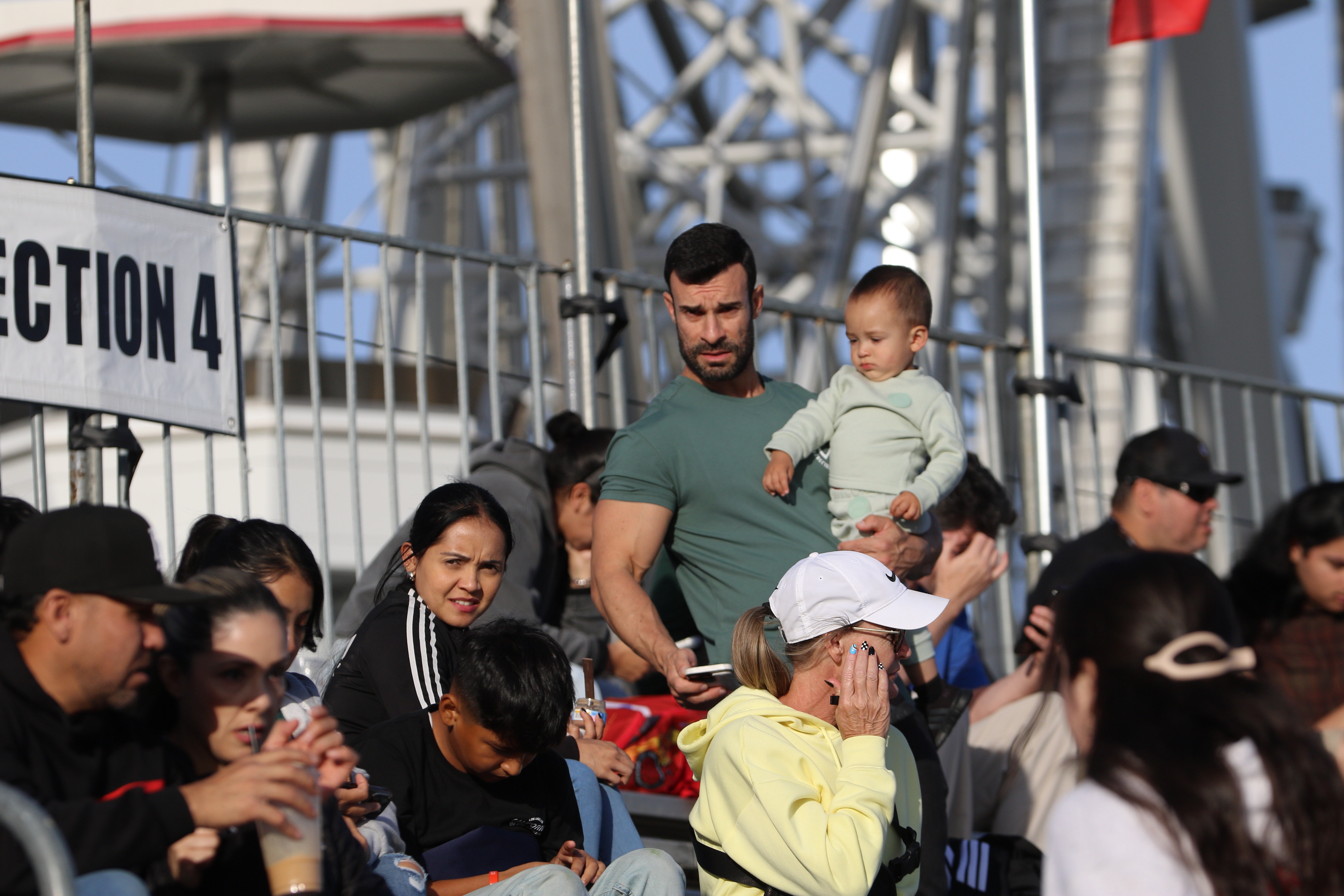 Spectators fill the grandstand at Thunder Thursday on Thursday, Apr....
