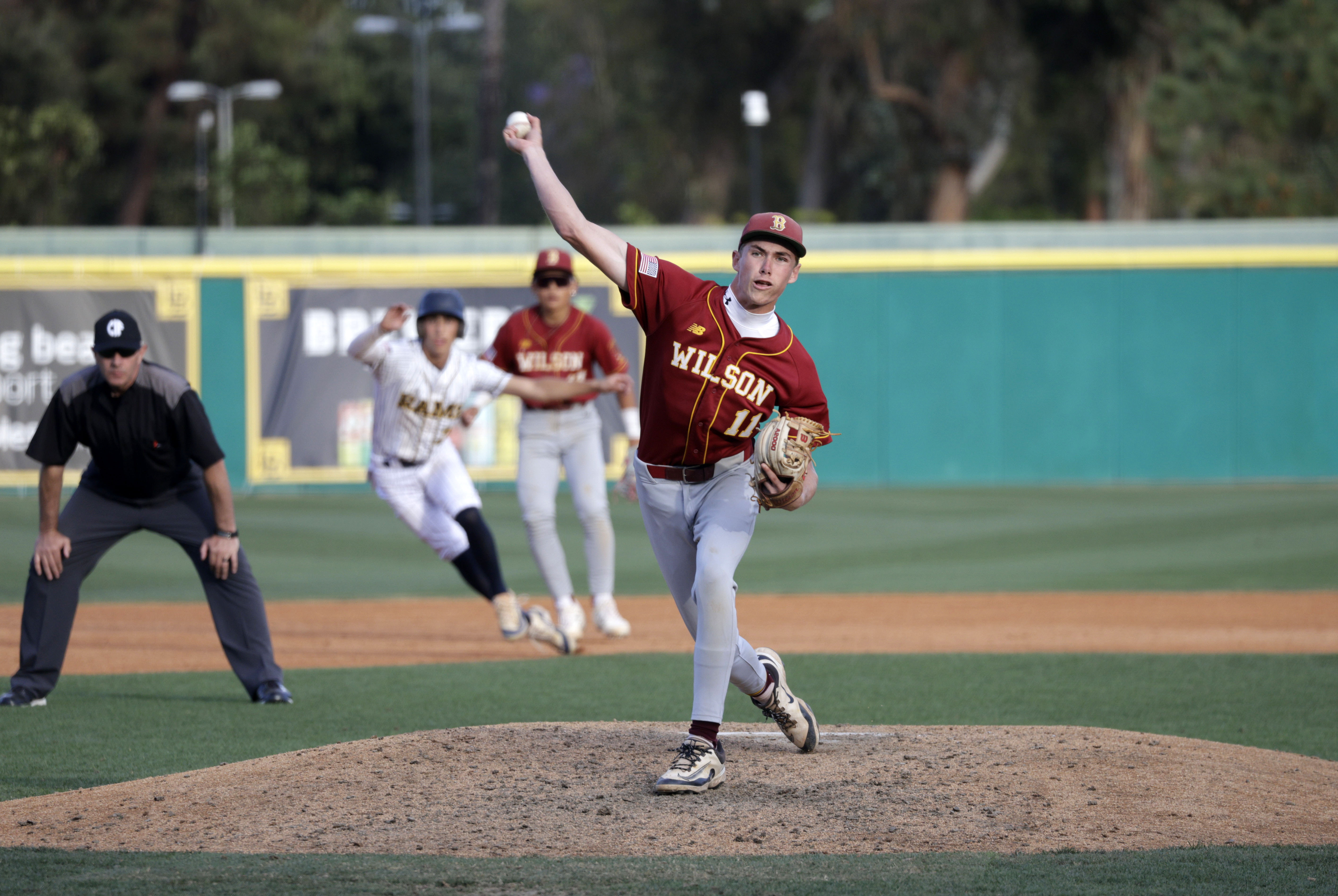 Wilson’s James Mirabile (11) closes things out for the Bruins...
