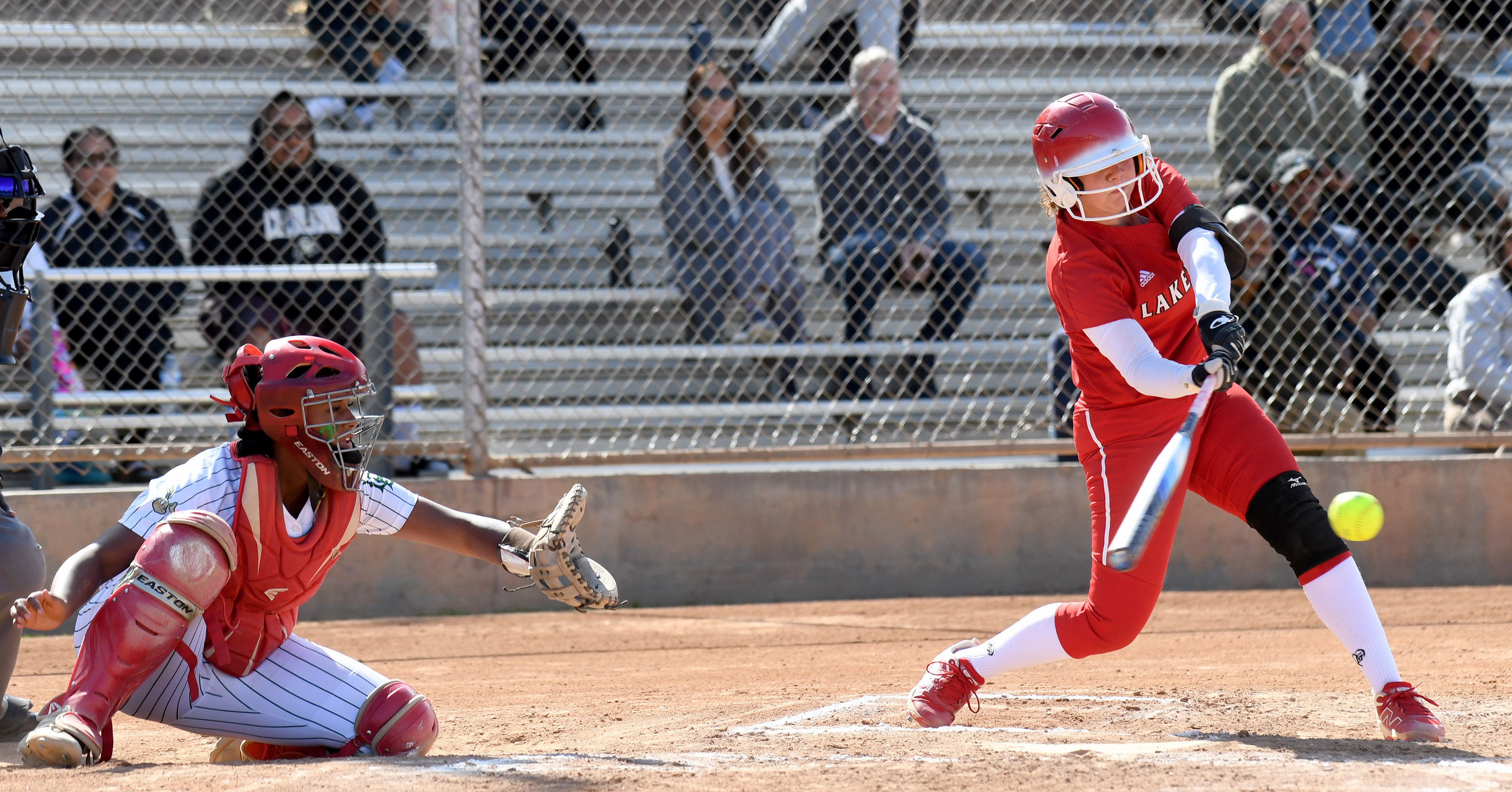 Lakewoodâs Katelynn Lewis is at bat during a Moore League...