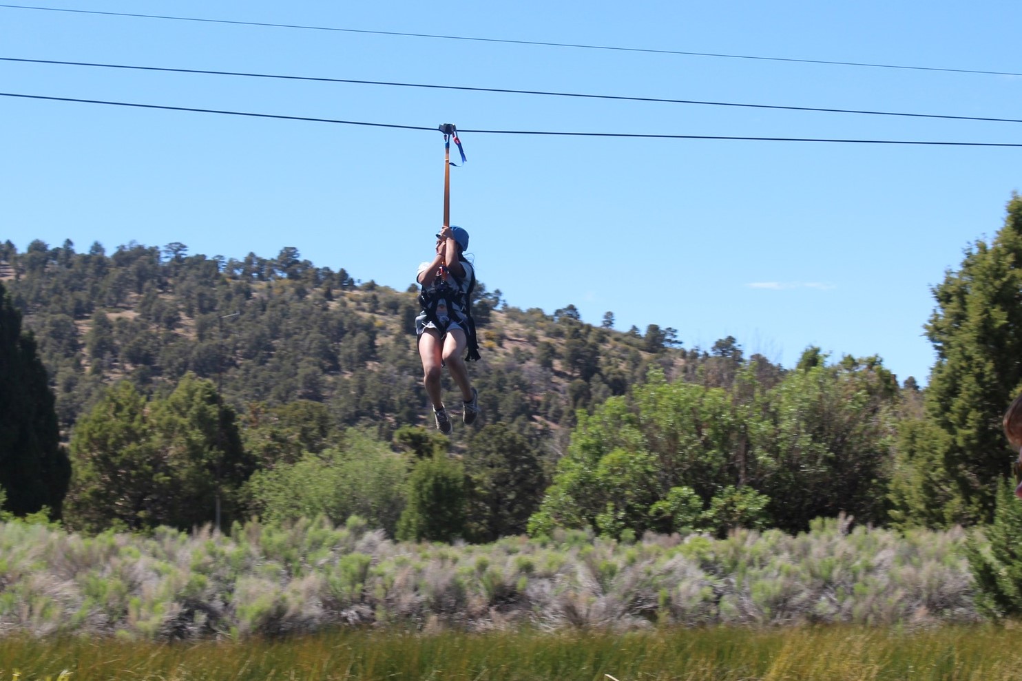 Kids went ziplining during the 2023 Summer Camp at Camp...