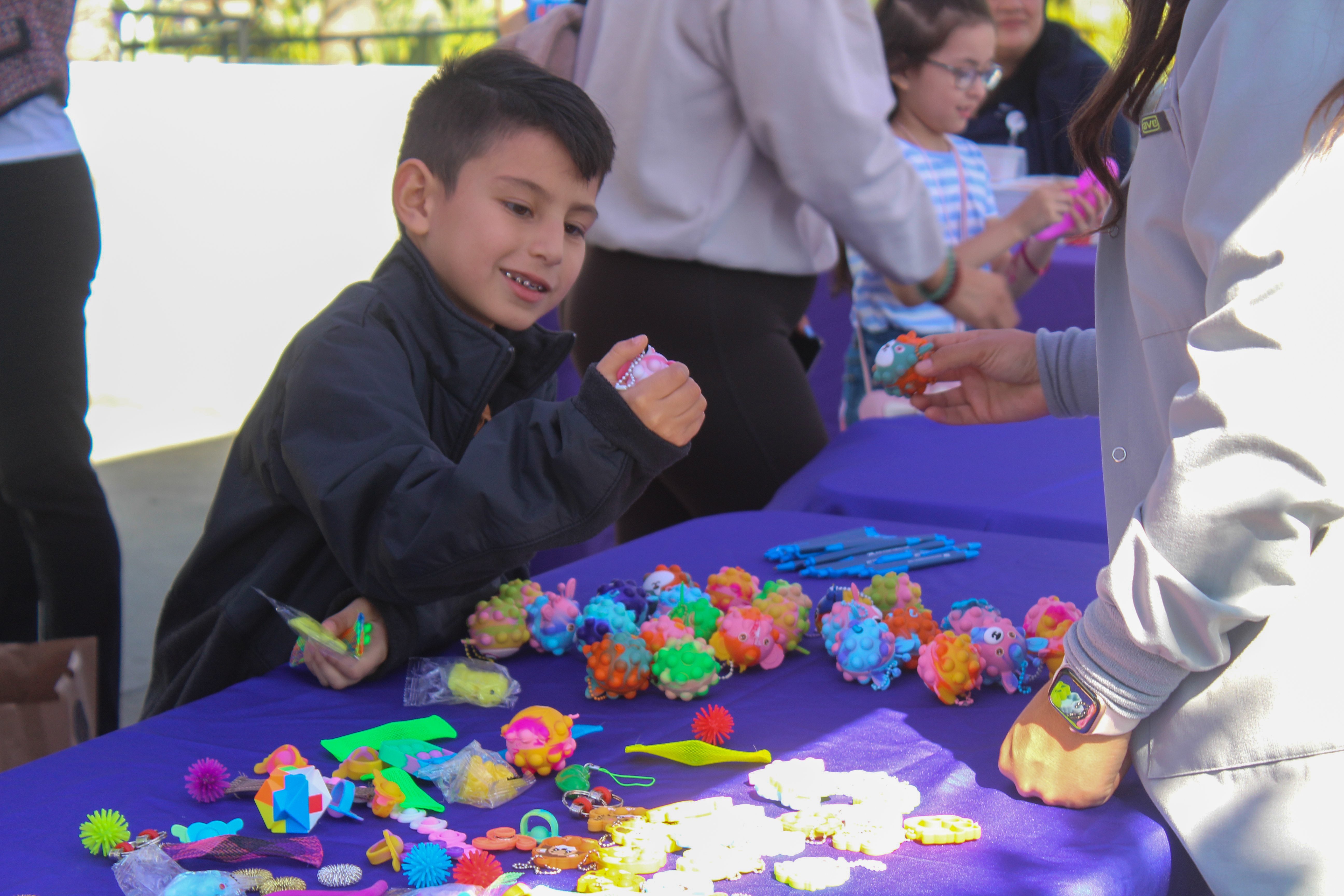 Eric Rojas, 6, participates in activities at Miller Children’s &...