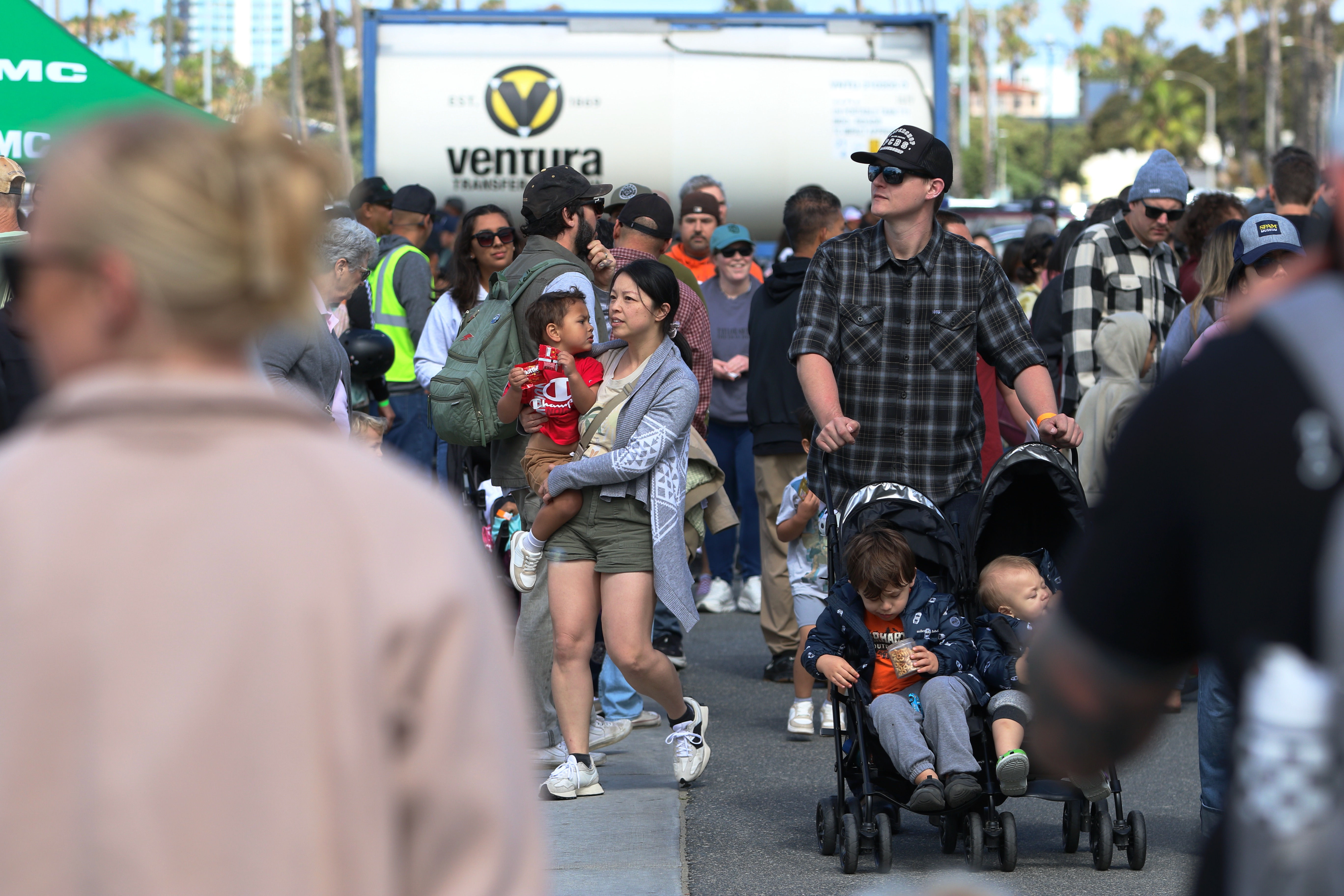 Throngs of families turn out for the 10th annual Touch-A-Truck...