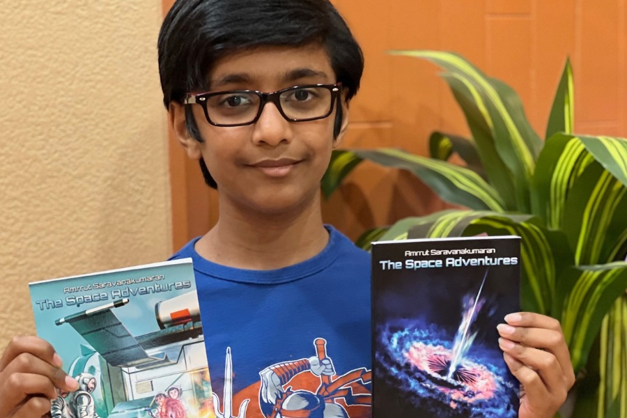 Young Author Spotlight: Milpitas 12-year-old publishes sci-fi series “The Space Adventures”