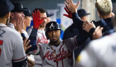 Ozzie Albies hits his 3rd home run and Braves beat Angels following a bench-clearing brawl
