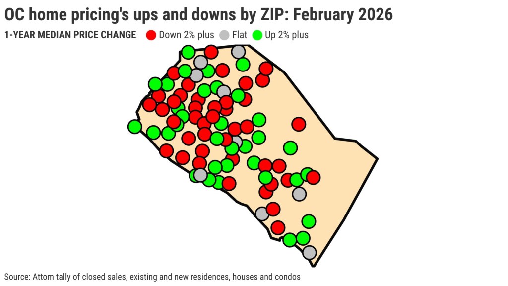 Home prices dip in 53% of OC. How did your ZIP do? – Orange County Register