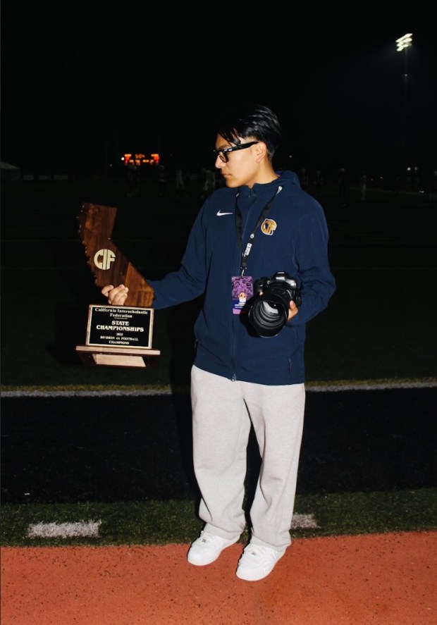 Keven Morales of Fullerton, a senior at Buena Park High School, is a media arts semifinalist for Artist of the Year in 2026. (Photo courtesy of Josh Himbury)