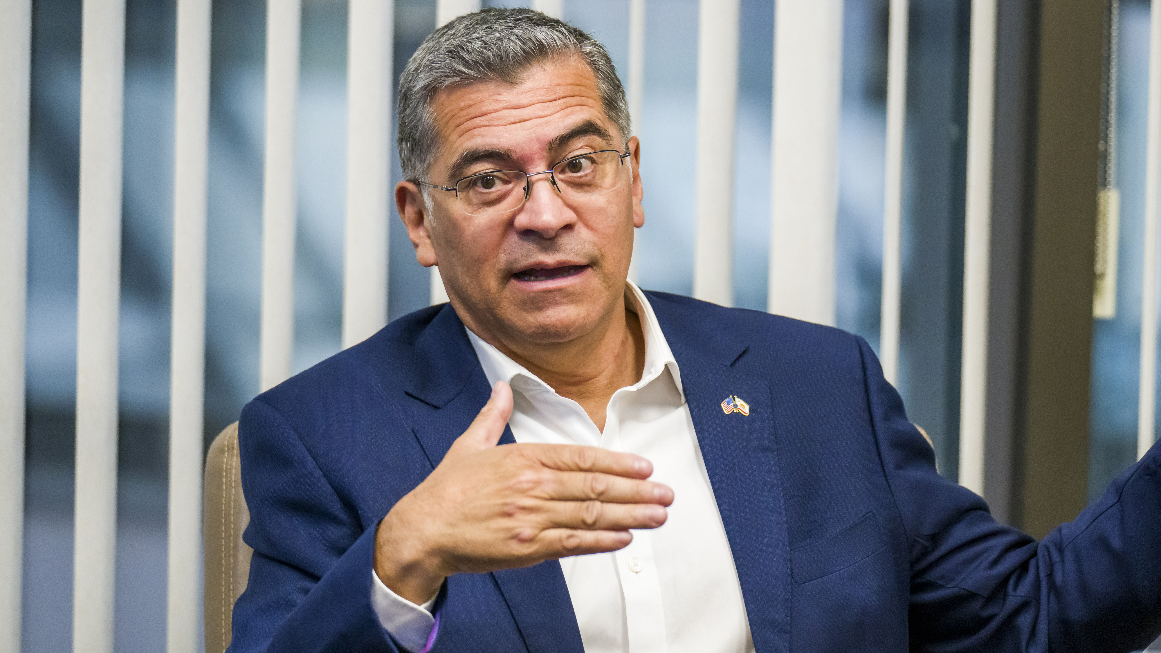 Former Health and Human Services Secretary Xavier Becerra, a Democratic...