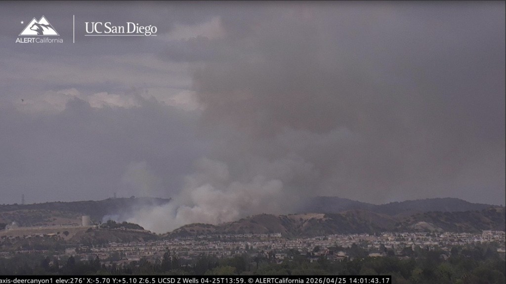Wind-driven Carbon fire burns near homes in Brea – Orange County Register