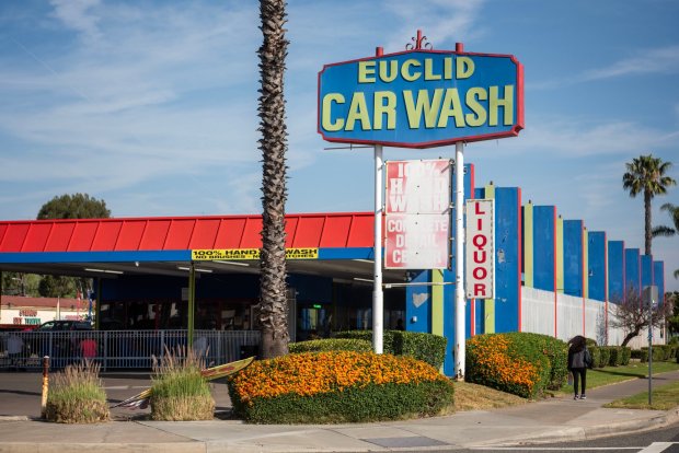The Euclid Car Wash, at the corner of Euclid and La Palma in the City of Anaheim has been the site of 6 seperate federal immigration raids in recent months. (Photo by Jeff Antenore, Contributing Photographer)
