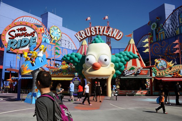 The Simpsons ride at Universal Studios Hollywood replaced the Back to the Future attraction that had been part of the park's Upper Lot, which has been transformed over the last decade. (File photo by Andy Holzman, Los Angeles Daily News/SCNG)