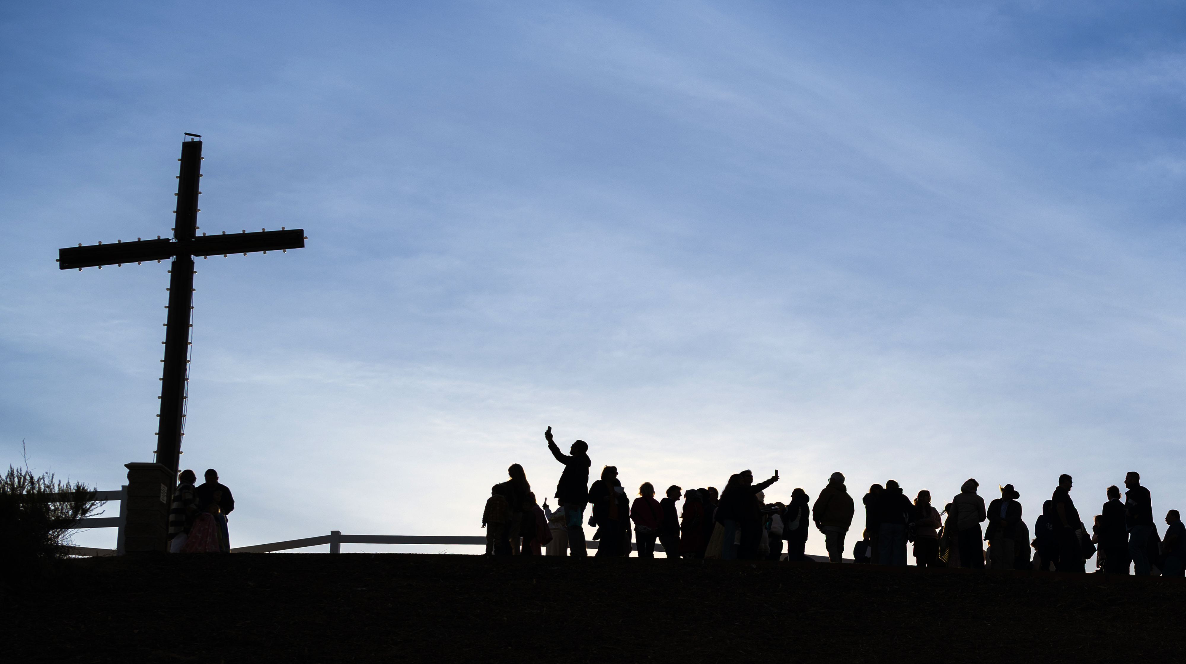 After Easter Sunday sunrise services, Kindred Church worshippers in Anaheim...