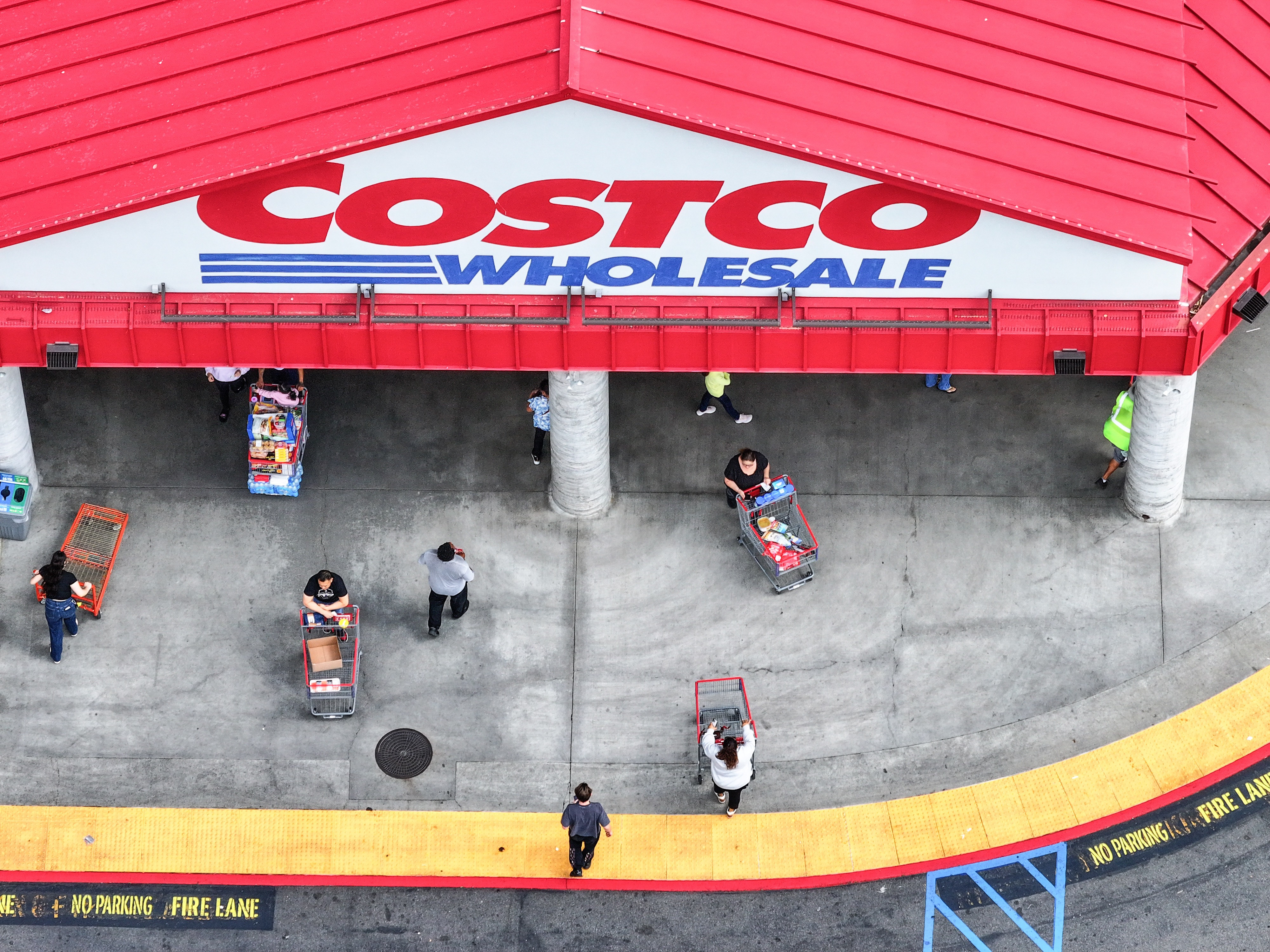 The Costco Wholesale on Harbor Boulevard in Fullerton, CA, on...