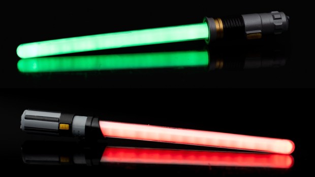 The Light Side and Dark Side Swizzle Sticks will be part of the new collection of Star Wars novelty items coming to Disneyland. (Courtesy of Disneyland)