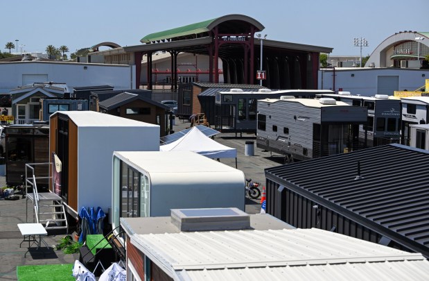 Tiny homes at TinyFest in Costa Mesa, CA, on Friday, April 17, 2026. TinyFest, a display of tiny home lifestyles, happens this weekend at the OC Fair & Event Center. (Photo by Jeff Gritchen, Orange County Register/SCNG)