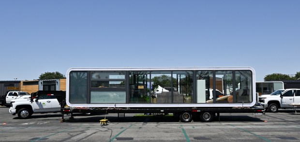 A Nanonest tiny home at TinyFest in Costa Mesa, CA, on Friday, April 17, 2026. TinyFest, a display of tiny home lifestyles, happens this weekend at the OC Fair & Event Center. (Photo by Jeff Gritchen, Orange County Register/SCNG)