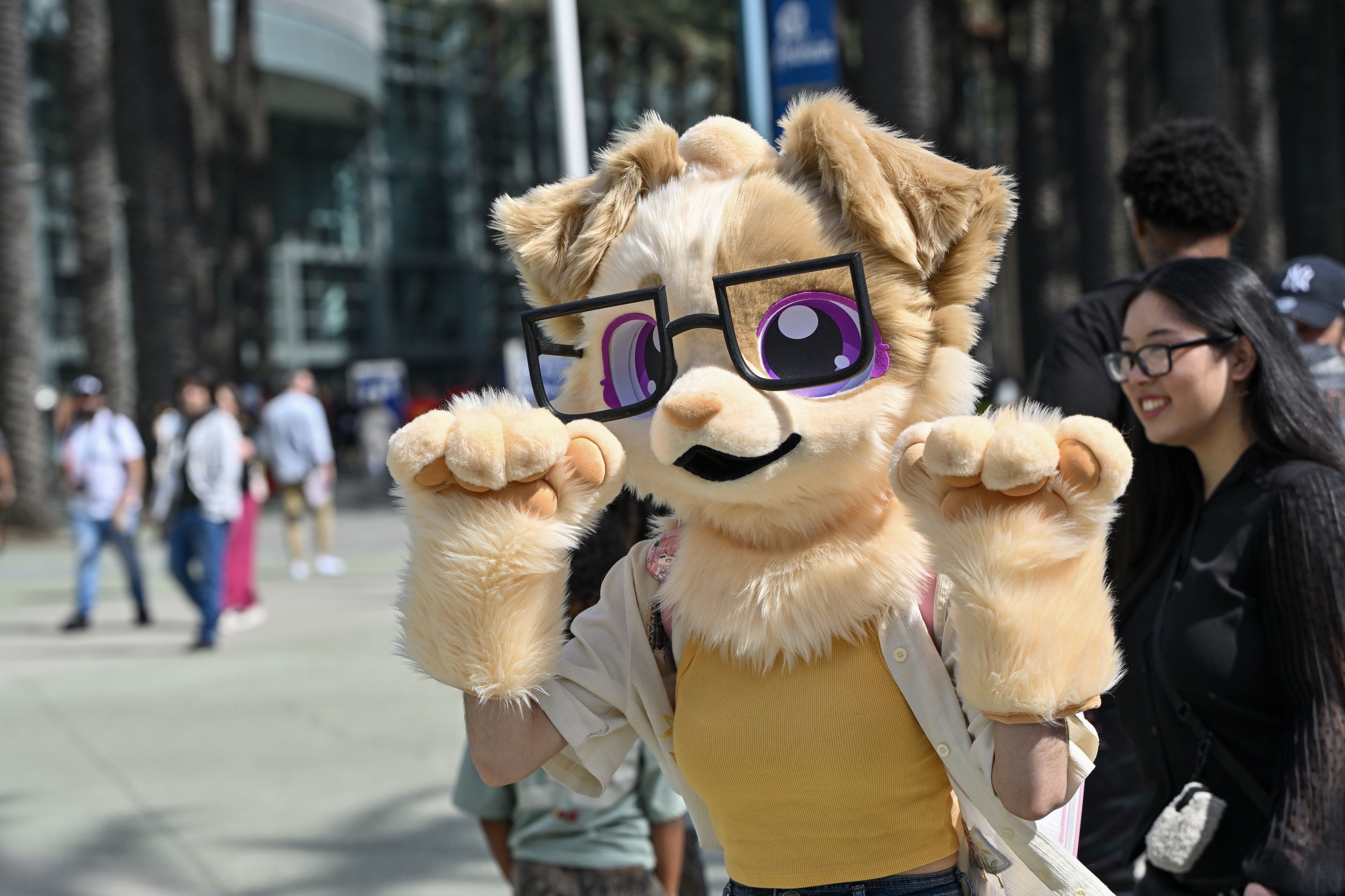 Xale Sanchez dressed as a cat during WonderCon at the...