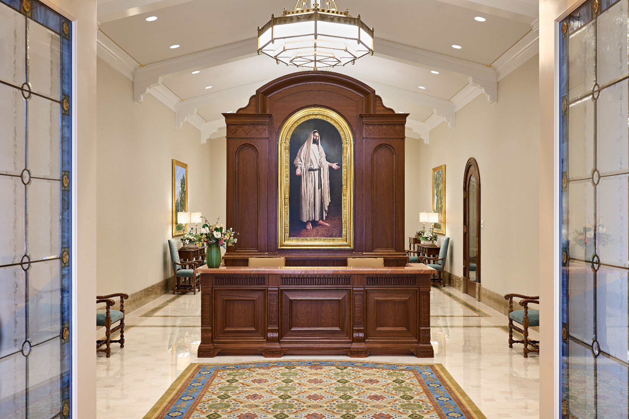 The recommend desk of the Yorba Linda California Temple. Members...