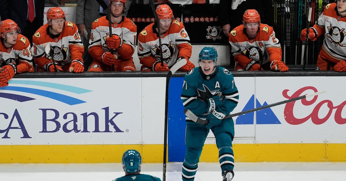 Macklin Celebrini ties it late, sets up Alexander Wennberg’s winner as San Jose Sharks beat Anaheim Ducks
