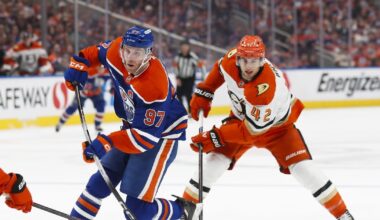 Edmonton Oilers seek to hold serve at home in playoff series against Anaheim Ducks