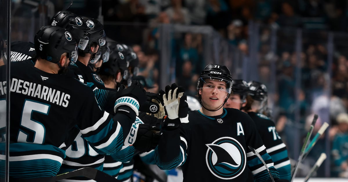 Macklin Celebrini reaches 100-point plateau as teenager; San Jose Sharks beat St. Louis Blues with late goal
