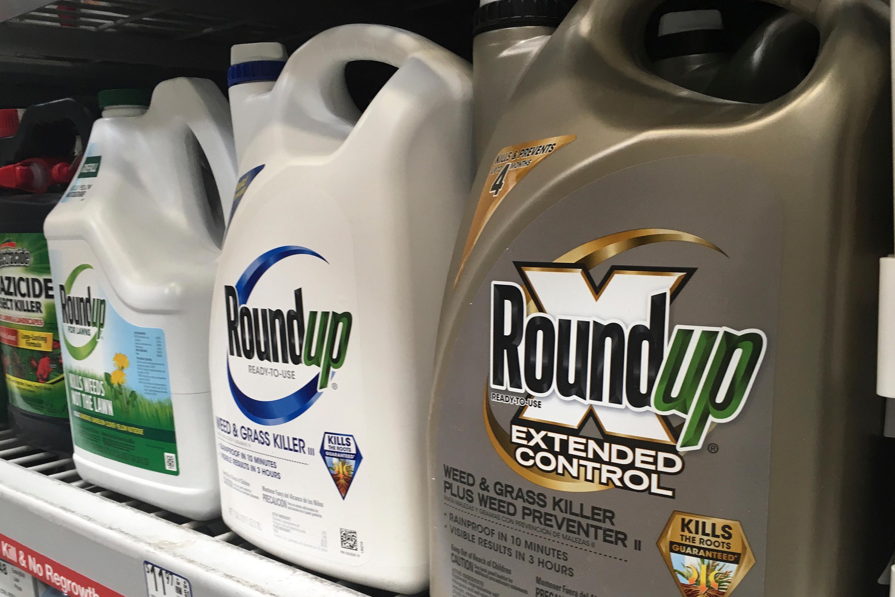 FILE – Containers of Roundup are displayed on a store...