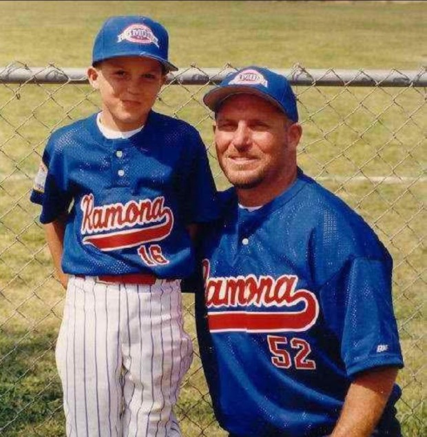 Dakota Fischer, the son of Craig Fischer, said some of his favorite memories are of playing baseball fromthe age of 6 to 9, with his father as the team coach. (Courtesy Dakota Fischer)