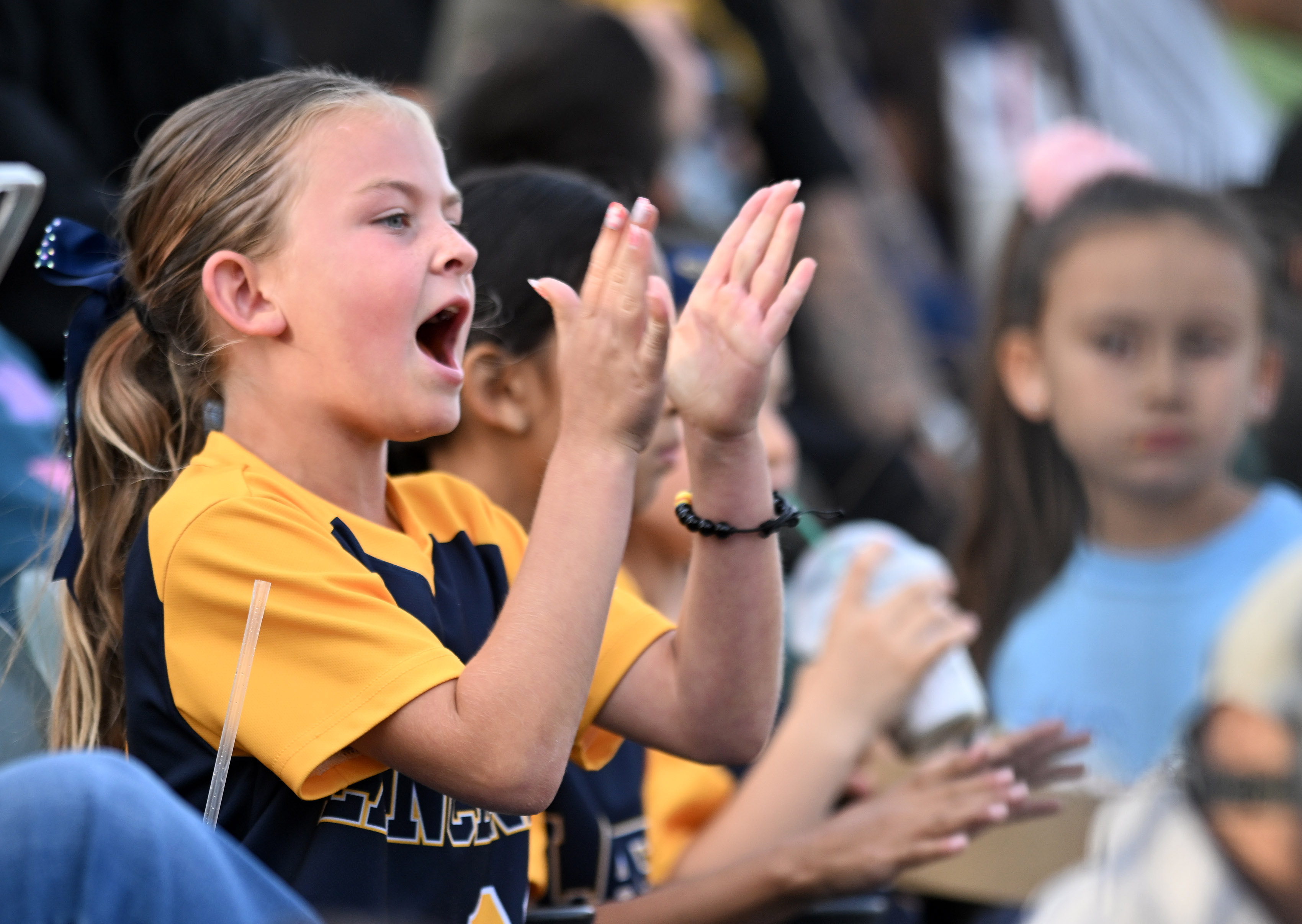 California Baptist University’s seven years old fan, from Eastvale girls...