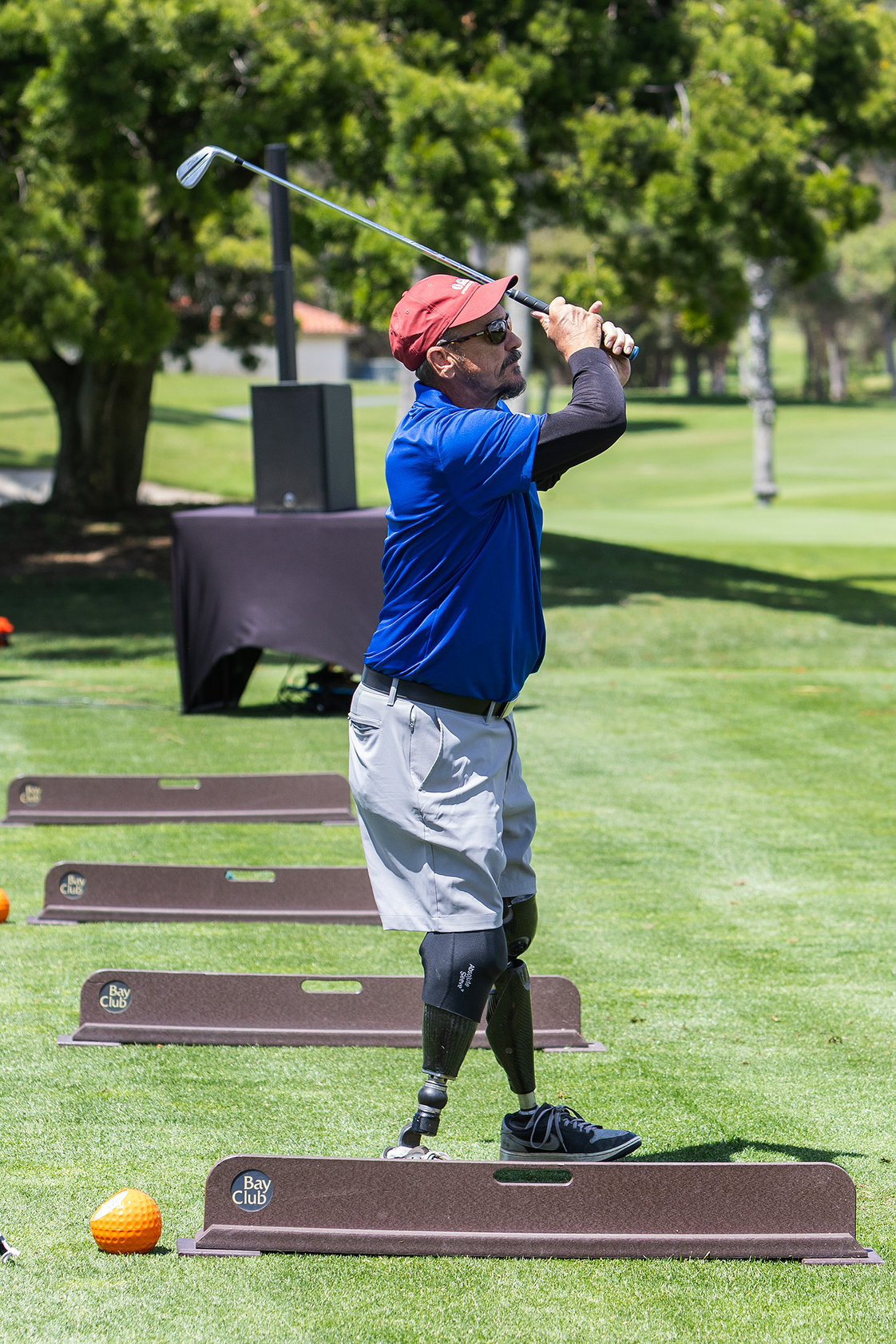 Jacque Keeslar on the driving range (Jon Clark)