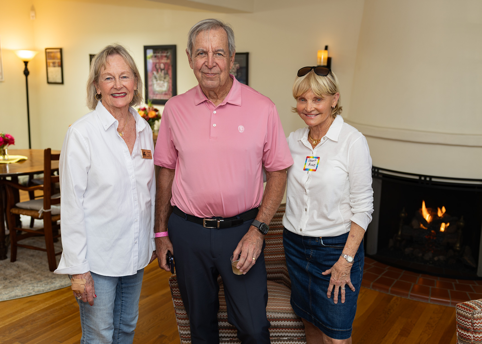 Susie Ault, John Major, and Anne McCarthy in the Baker-Megrew...