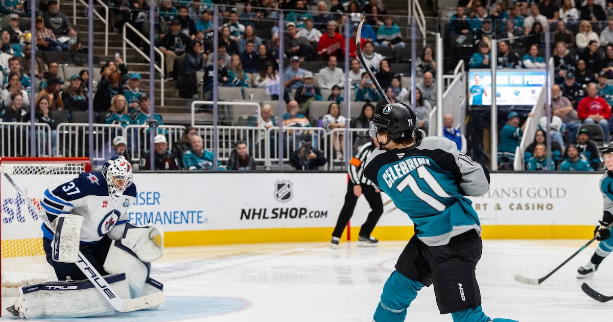 Celebrini willing San Jose Sharks’ playoff push, Winnipeg Jets lurking in crowded fight for final wild-card spot
