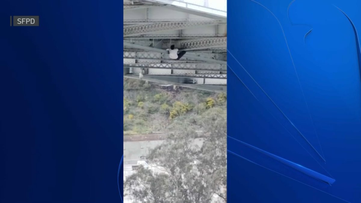 Suspect dangles from Bay Bridge crossbeams during pursuit – NBC Bay Area
