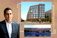 Align Real Estate managing principal Jason Chadorchi with a rendering of the project and 850 La Playa St (Google Maps, Steinberg Hart, LinkedIn)