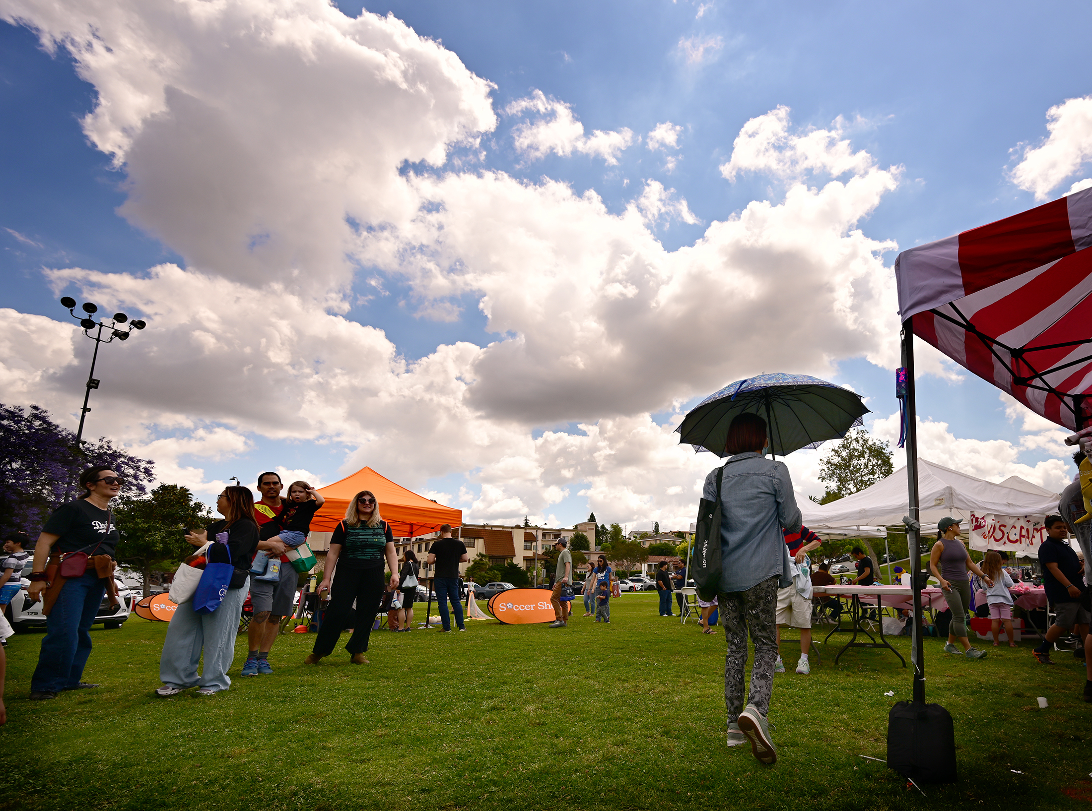 People attending the Cherry Blossom Festival at Barnes Park were...