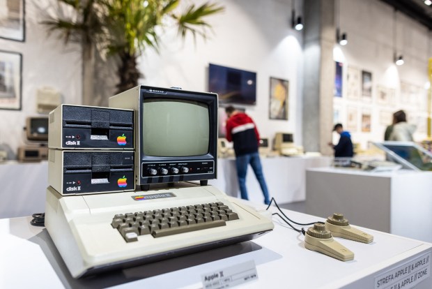 An Apple II computer is on display at the newly opened Apple Museum in Warsaw, Poland on May 29, 2022. (Photo by WOJTEK RADWANSKI/AFP via Getty Images)