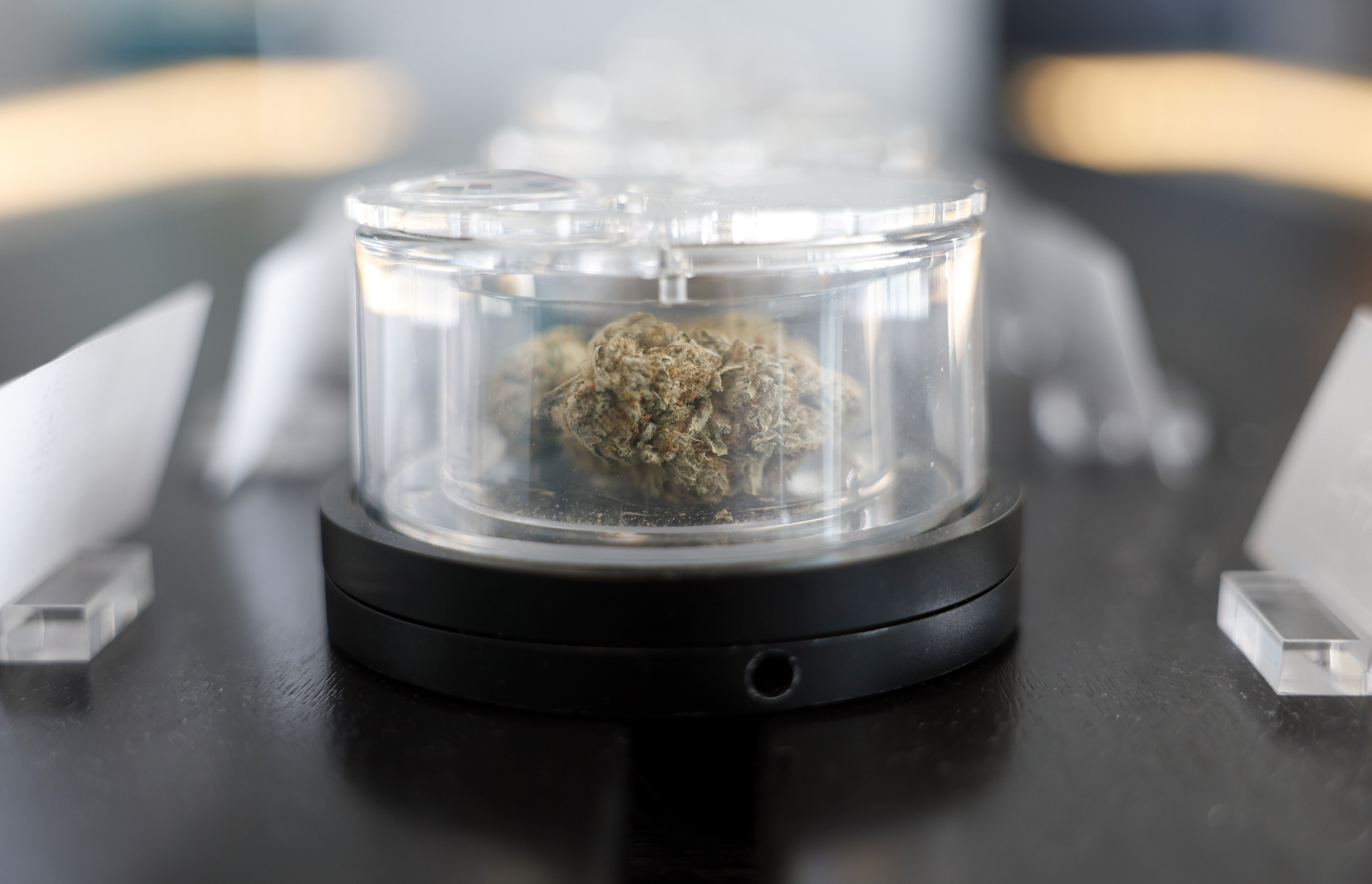 A sample at Plu2O Dispensary in San Jose, Calif., on...