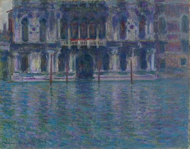 Monet's "Palazzo Contarini" (1908) is as much a painting of water as of architecture. The work is on display at the de Young. (Hasso Plattner Collection/Sammlung Hasso Plattner)