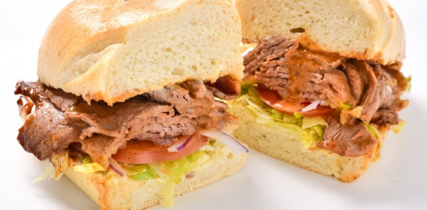 The roasted-in-house tri-tip sandwiches are popular at The Don's Deli locations in Mountain View and Sunnyvale. Above is the Original; we're also fans of the Black and Blue, with blue cheese crumbles. (Photo courtesy of The Don's Deli)