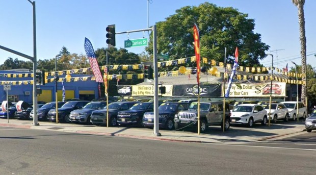 Vehicle sales site at 1555-1557 West San Carlos Street in San Jose, seen in November 2024.(Google Maps)