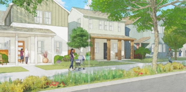Residences in Orchards, a 144-acre neighborhood of homes, shops, restaurants and open spaces near the interchange of Interstate 680 and Bollinger Canyon Road in downtown San Ramon, concept.(Sunset Development)